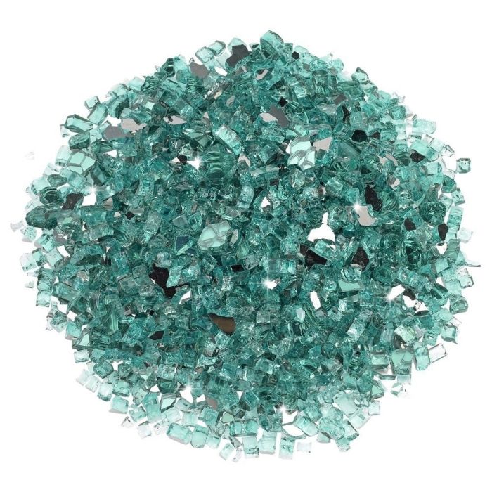 American Fire Glass 1/4" Azuria Reflective Fire Glass