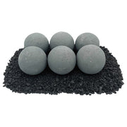 4" Cape Gray Lite Stone Fire Balls - Pack of 6