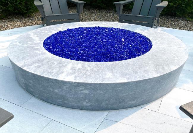 American Fire Glass 1/4" Cobalt Reflective Fire Glass