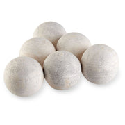 4" Cottage White Lite Stone Fire Balls - Set of 6