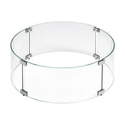 ROUND Glass Flame Guards for Round Drop-In Fire Pit Pans