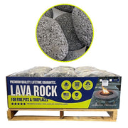 Large Gray Lava Stone Pallet (2" - 4") | 60 x 20-lbs Bags