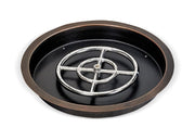 Round Oil Rubbed Bronze Drop-In Pans with Match Light Kits