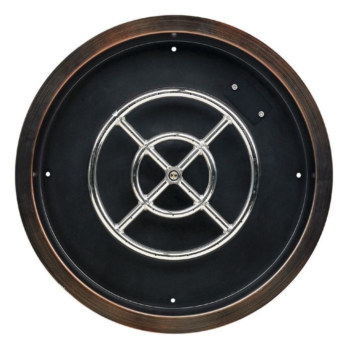 Round Oil Rubbed Bronze Drop-In Pans with Match Light Kits