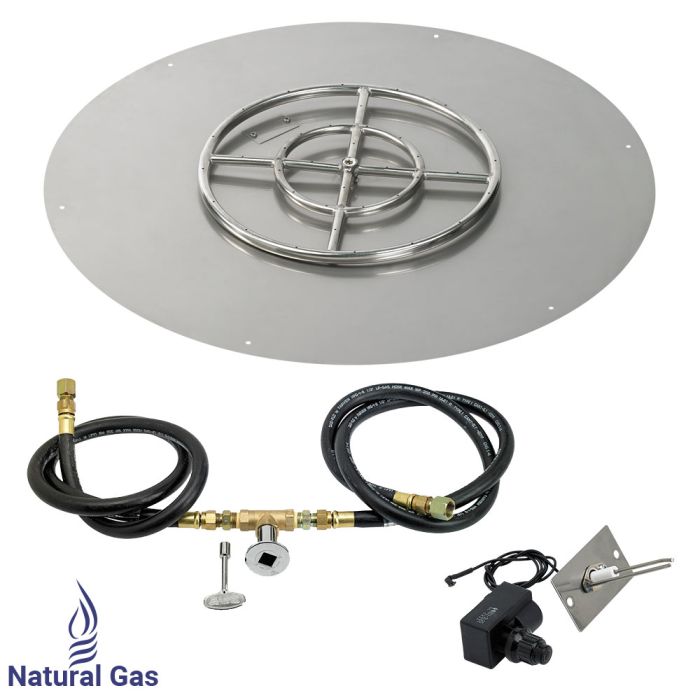 30" Round Flat Pan with Spark Ignition Kit (18" Ring)